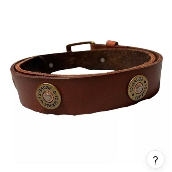 Nocona 12 Gauge Shell Brown Leather Belt main image 4